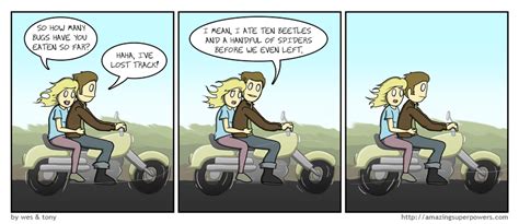 amazingsuperpowers webcomic at the speed of light motorcycle trip