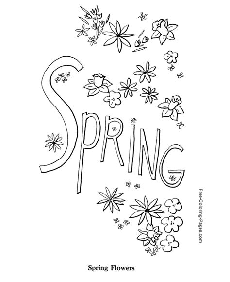 spring coloring book pages