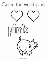 Pink Color Coloring Word Kids Noodle Pig Print Twisty Twistynoodle Designlooter Drawing Getdrawings 04kb sketch template