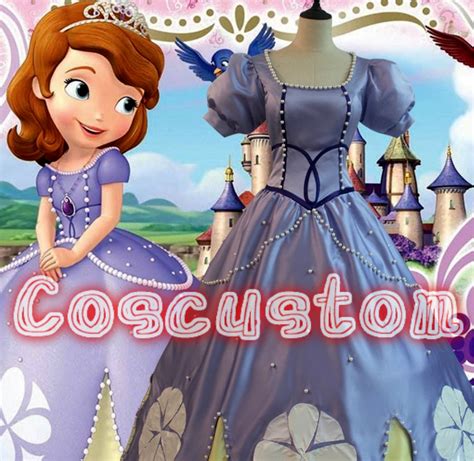 Coscustom High Quality Sofia Princess Dress Sofia The First Princess