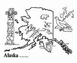 Coloring Pages Alaska Map State Printable Seal Popular Coloringhome Template Gif States sketch template