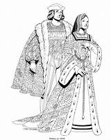 Renaissance Kleurplaten Renascimento Colorir Kleidung 1510 Frankrijk Costume Coloringpagesfun Edupics Malvorlage sketch template