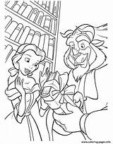 Coloring Pudding Belle Giving Princess Disney Beast Pages Printable sketch template