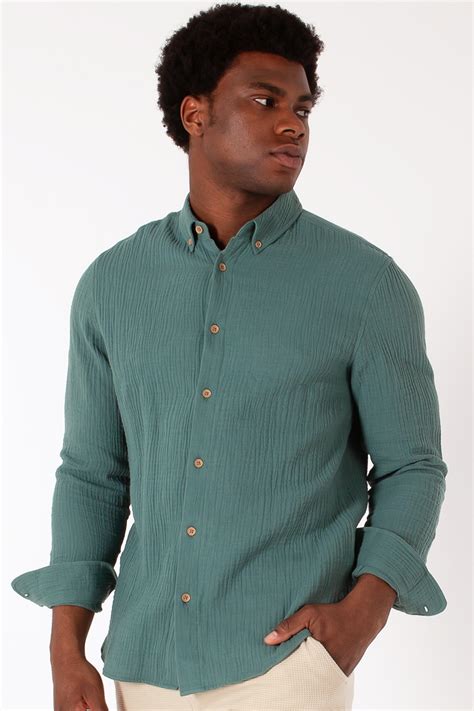 overhemd checker groen   bristol