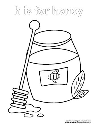honey coloring page primarylearningorg