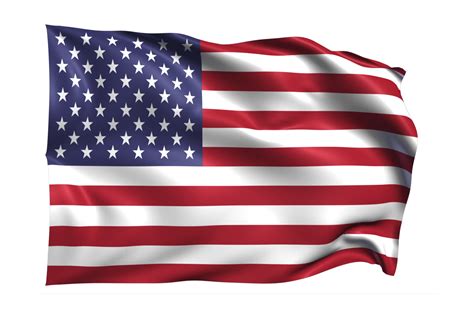 united states waving flag realistic transparent background  png