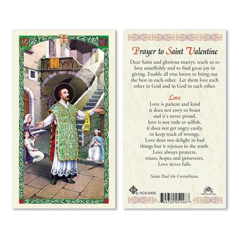 st valentine prayer  pkg san francis