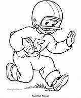 Coloring Football Player Pages Comments Kids sketch template