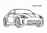 Nissan 350z Colouring Pojazdy Kolorowanka sketch template