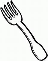 Fork Coloring Pages Template Knife sketch template