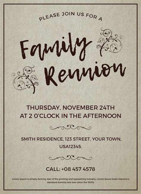 family reunion letter templates reunion invitations family