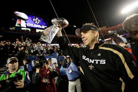 Saints Sean Payton Uses Super Bowl Trophy Stack Of Cash To Motivate