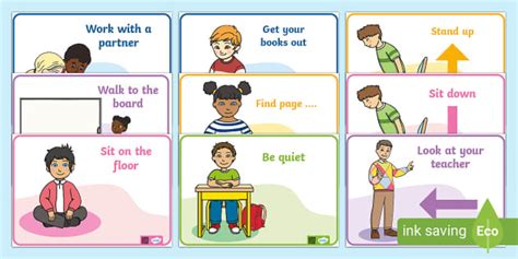 classroom instruction posters  esl classrooms twinkl