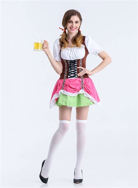 sexy women oktoberfest beer girl costume traditional german wench beer
