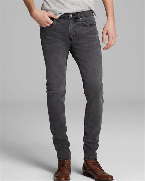 blk dnm jeans slim fit  classic wash grey  gray  men lyst