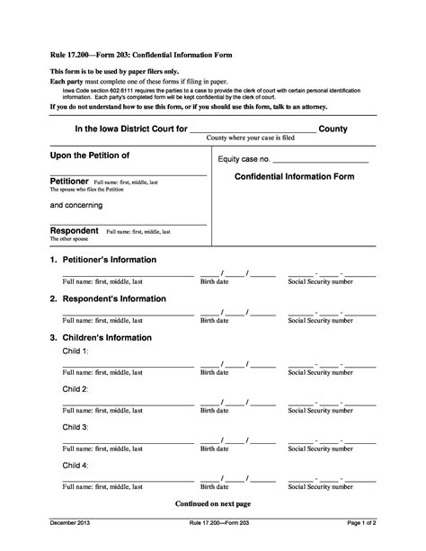 printable divorce decree forms  templates printable
