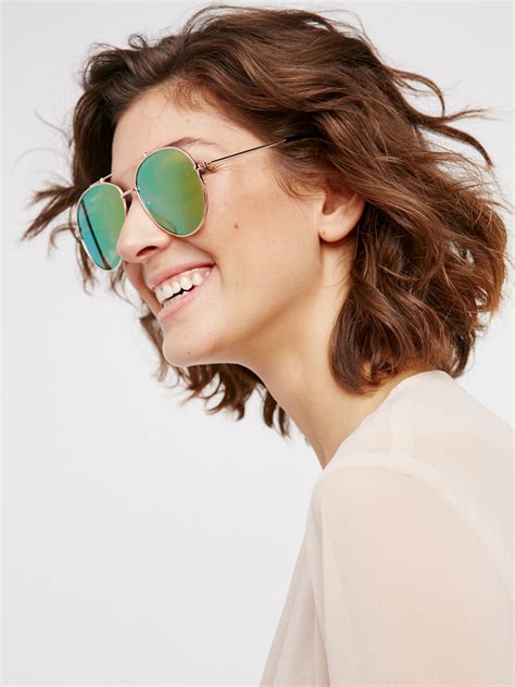 aviator and round sunglasses for women free people