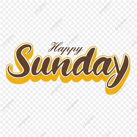 happy sunday png transparent happy sunday lettering text design