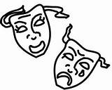 Coloring Pages Mask Drama Clipartbest Tattoo Clipart sketch template