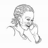 Cornrows Drawing Afro Braids American Cornrow Getdrawings Woman Lightbox Create Vector sketch template