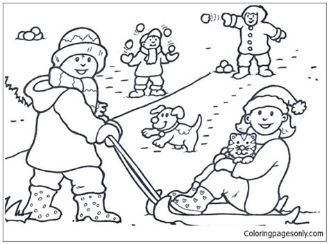 snow day coloring page galandrina