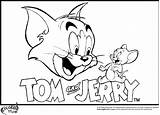 Tom Jerry Coloring Cartoons Pages Printable Drawing Kb Cat sketch template