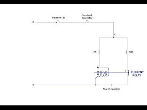 domestic refrigerator wiring diagram simple current relay youtube