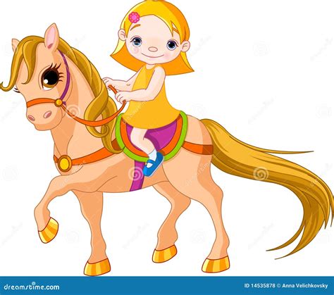 meisje op paard vector illustratie illustration  niet