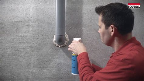 watertight pipe penetration sealing with soudal aquaswell youtube