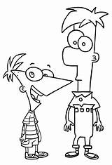 Ferb Phineas Disegno Stampare sketch template