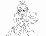 Queen Coloring Princess Coloringcrew sketch template