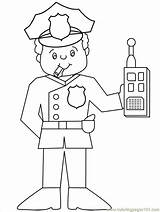 Police Printables Officer Coloring Pages Printable Preschool Crafts sketch template