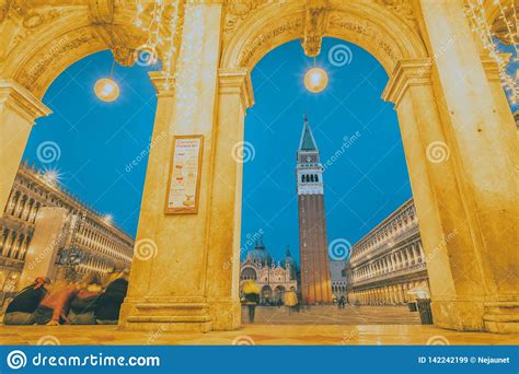 St Mark`s Square Piazza San Marco Venice Italy Editorial