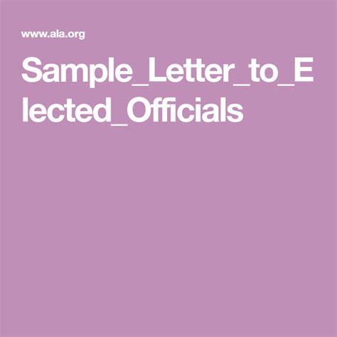 samplelettertoelectedofficials lettering sample learning