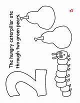 Coloring Caterpillar Hungry Very Pages Printable Clipart Library sketch template