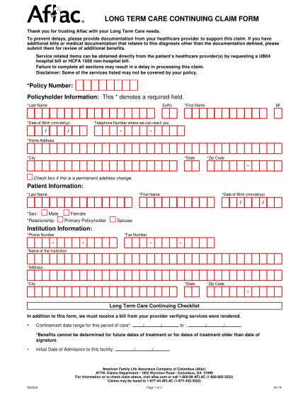 16 Ub 04 Forms Aflac Free To Edit Download And Print Cocodoc