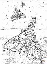 Coloring Raumschiff Colorare Ausmalbild Kolorowanki Astronavi Starwars Guardia Guerre Astronave Disegni Vaisseaux Ausdrucken Coloringpages101 Kategorien sketch template
