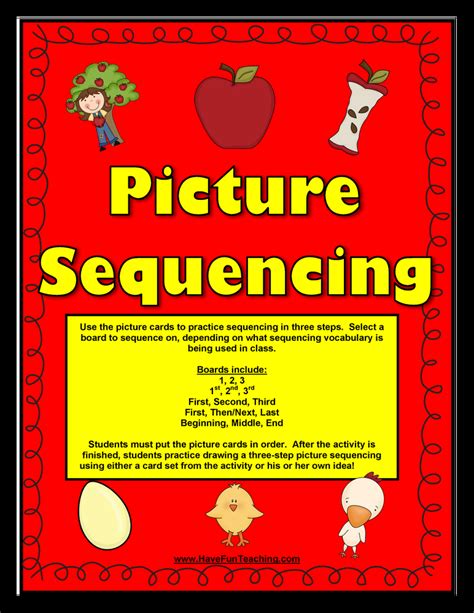 picture sequencing activity  fun teaching