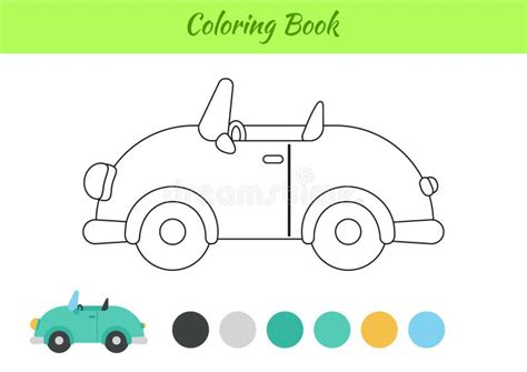 coloring book car  children educational activity page  preschool