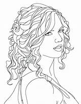 Coloring Hair Pages Swift Taylor People Color Printable Curly Ross Adults Famous Realistic Colouring Print Coloring4free Bob Natural Lynch Getcolorings sketch template