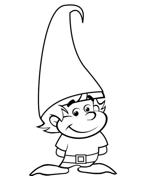 cute gnome coloring page  print  color
