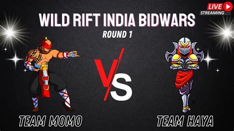 team momo  team haya wild rift india bidwars season