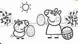 Peppa Pig Coloring Pages Easter Printable George Paw Patrol Christmas Kids Colouring Sheet Color Print Sheets Getcolorings Cuento Halloween Getdrawings sketch template