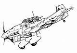 Coloring Pages Aircrafts Wwii Popular sketch template