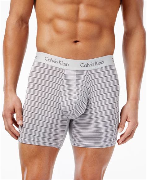 Calvin Klein Cotton Striped Boxer Briefs Nu8559 In Gray For Men Lyst