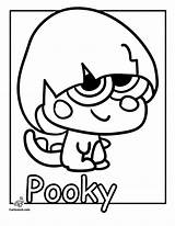 Moshi Monsters Pooky Colouring Pages Moshling Monster Coloring sketch template