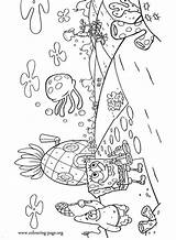 Spongebob Patrick Bikini Bottom Coloring Squidward City Colouring Squarepants Underwater Pages Tentacles Characters Superhero Cartoon Choose Board Template Kleurplaat sketch template