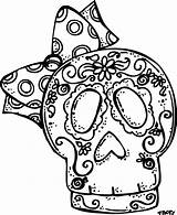 Muertos Dia Los Coloring Pages Skull Dead Melonheadz Faces Skulls Clipart Printable Skeleton Color Happy Sugar Calavera Kids Girl Coloringhome sketch template