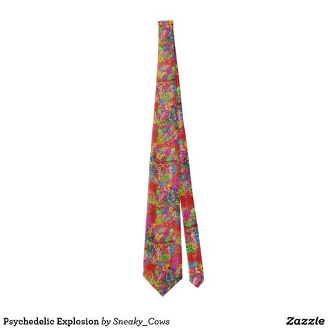 psychedelic explosion tie blue custom ties