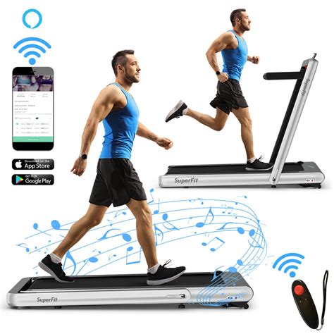 costway superfit hp    folding treadmill wremote app green